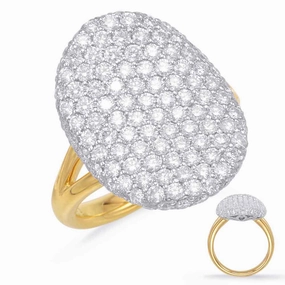 2.08 ctw. YELLOW & WHITE GOLD DIAMOND PAVE RING D3936YW