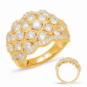 2.48 ctw. YELLOW GOLD DIAMOND FASHION RING D4571YG