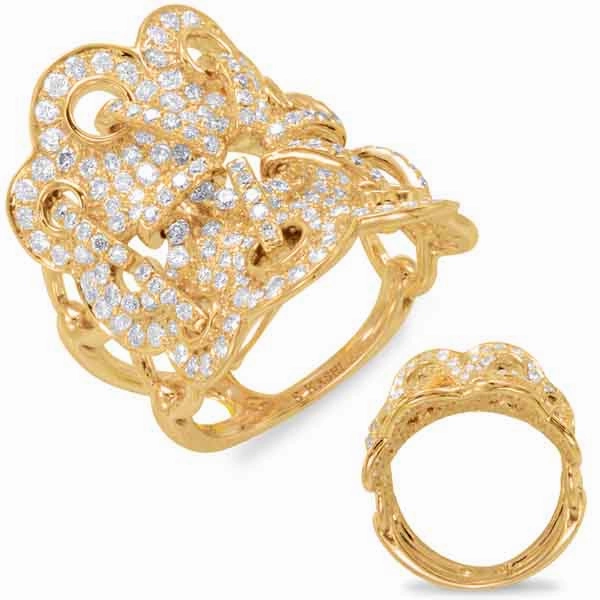 2.53 ctw. YELLOW GOLD DIAMOND FASHION RING D4421YG