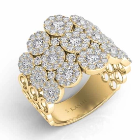 2.98 ctw. YELLOW GOLD DIAMOND FASHION RING D4310YG