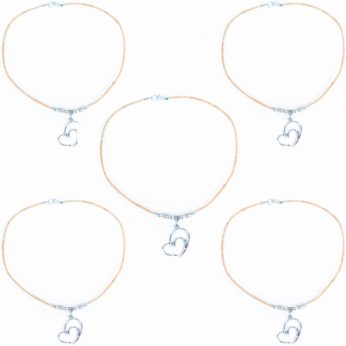 2mm round Natural Cork Handmade necklace colar women necklace N-300-5