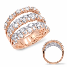 3.01 ctw. WHITE & ROSE GOLD PAVE RING D4382RW