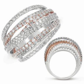 3.08 ctw. WHITE & ROSE GOLD PAVE BAND D4279RW