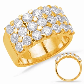 3.36 ctw. YELLOW GOLD DIAMOND WEDDING BAND D4501YG