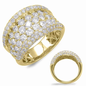 3.46 ctw. YELLOW GOLD DIAMOND FASHION RING D4370YG