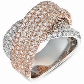 3.47 ctw. WHITE & ROSE GOLD PAVE BAND D4082RW