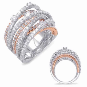 3.48 ctw. WHITE & ROSE GOLD PAVE RING D4398RW