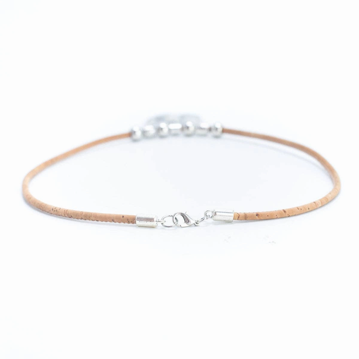 3mm cork cord with Anchor Pendant handmade Cork Necklace N-016-5