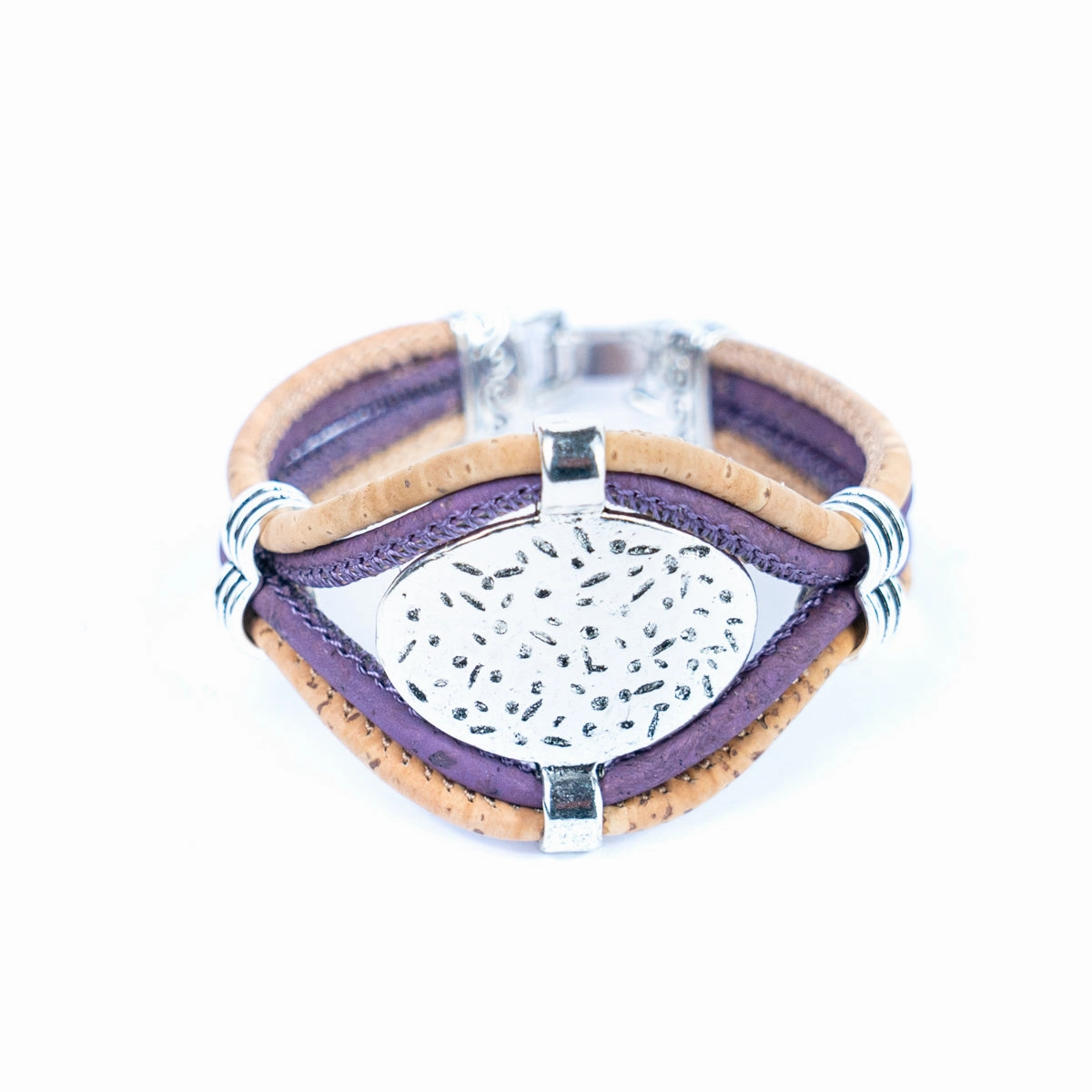 3MM round cork wire and alloy hardware handmade stylish unisex bracelet BRW-012-MIX-5