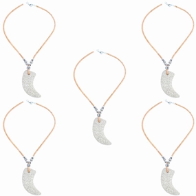 3mm round  natural color cork cord ivory Shaped Volcanic Stone Pendant handmade Cork Necklace NE-1056-5