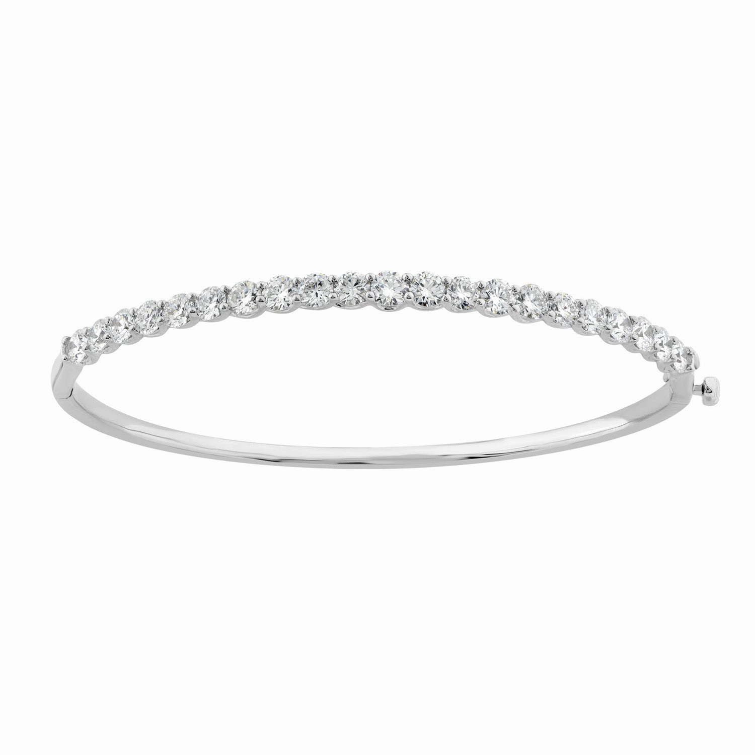 4.00ct Lab Grown Diamond Bangle in 18K White Gold