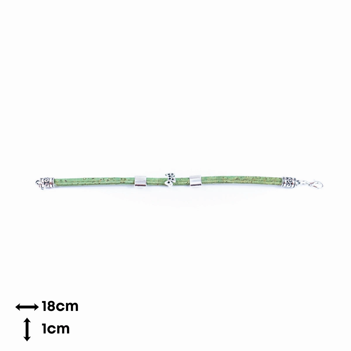 5mm flat colored cork wire and alloy hardware puppy handmade women's bracelet DBR-058-MIX-5