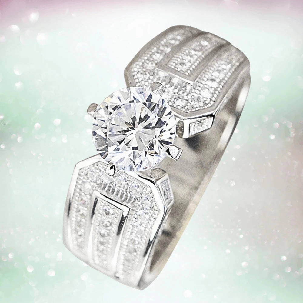 5th Avenue Rhodium Ring