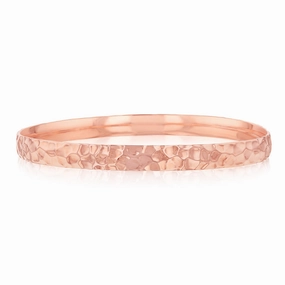 9ct Rose Gold Silverfilled Diamond Cut Bangle