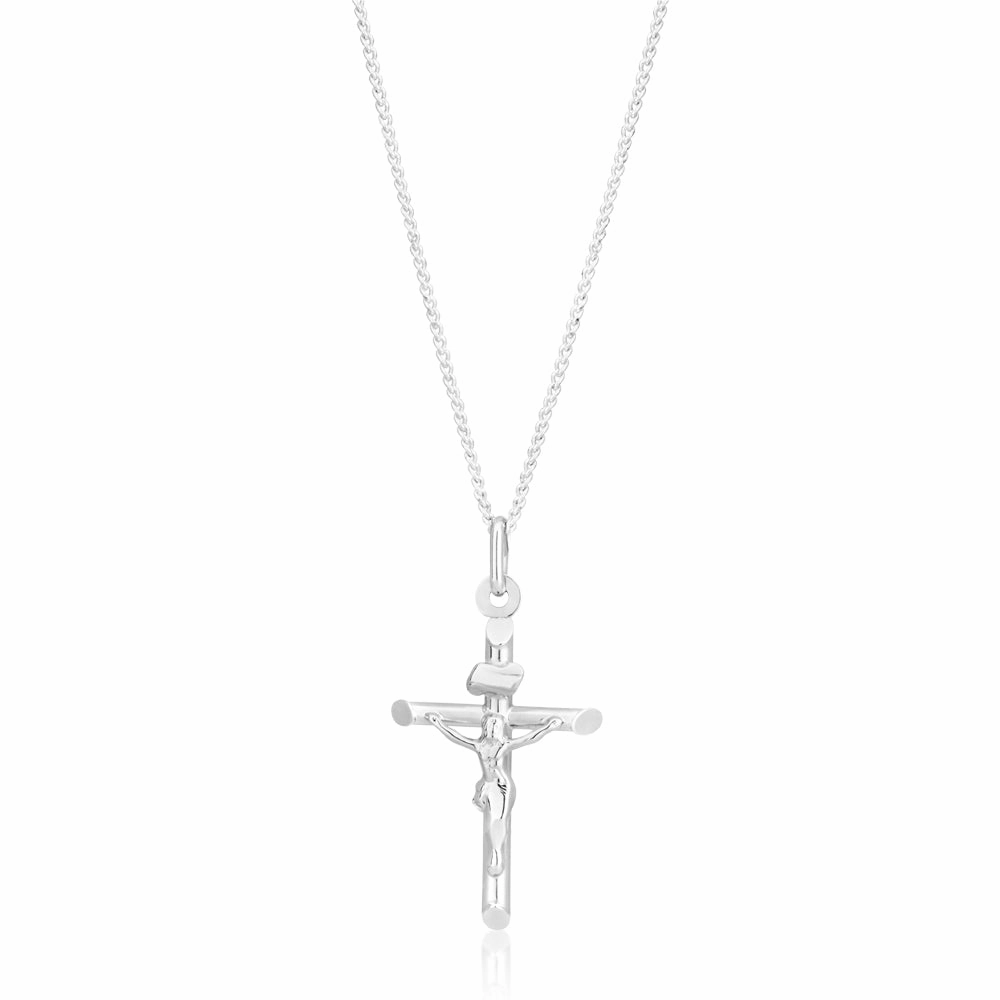 9ct White Gold 30mm Cross Pendant 9W