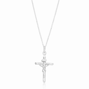 9ct White Gold 30mm Cross Pendant 9W
