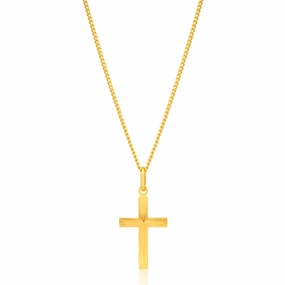 9ct Yellow Gold Cross Pendant