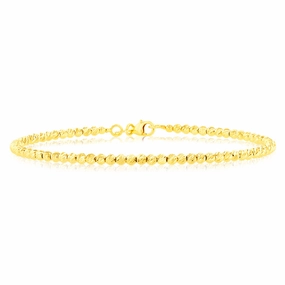 9ct Yellow Gold Fancy 50 X 60mm Bangle