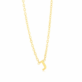 9ct Yellow Gold Initial "J" Pendant