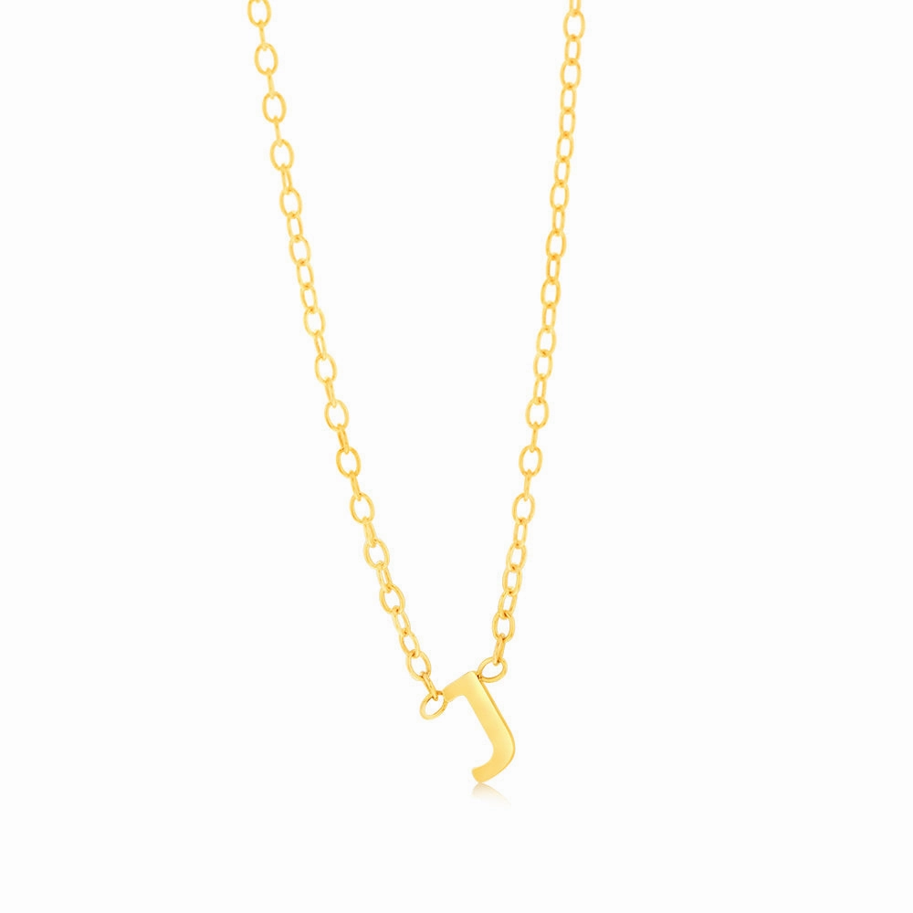 9ct Yellow Gold Initial "J" Pendant