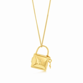 9ct Yellow Gold Lock And Key Locket Pendant