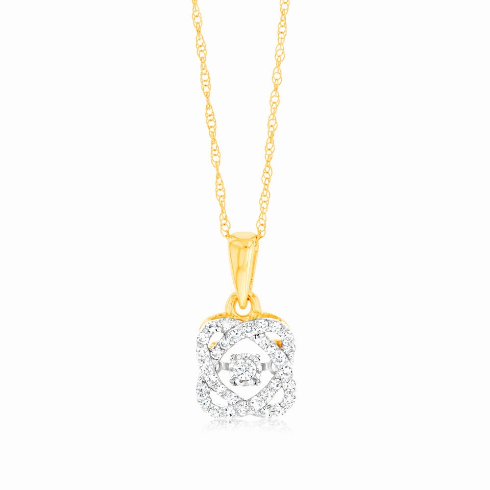 9ct Yellow Gold Luminesce Lab Grown Diamond Pendant
