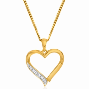 9ct Yellow Gold Luxurious Diamond Pendant