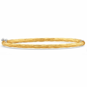 9ct Yellow Gold Silver Filled 60mm Bangle