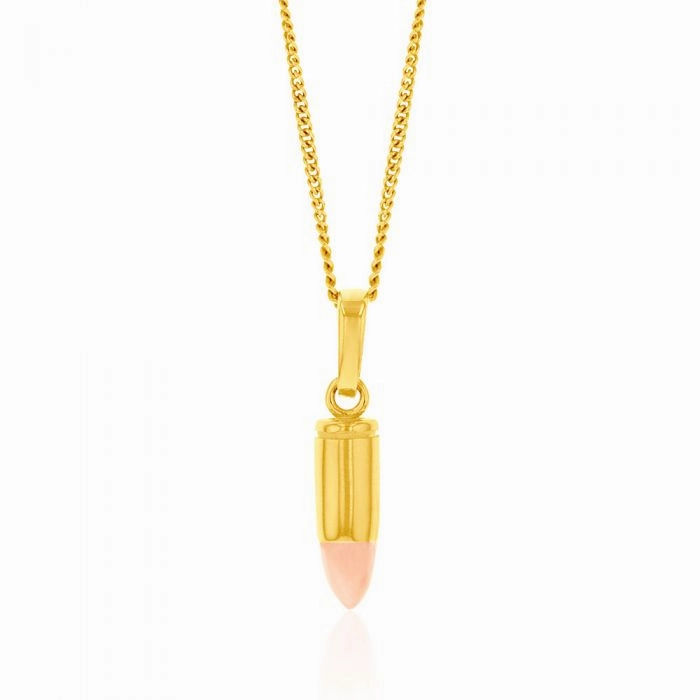 9ct Yellow Gold Single Bullet Pendant