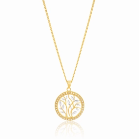 9ct Yellow Gold Two-Tone Leaf Pendant with Milgran and Diamond Cutting feature