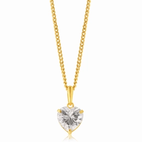 9ct Yellow Gold Zirconia Pendant