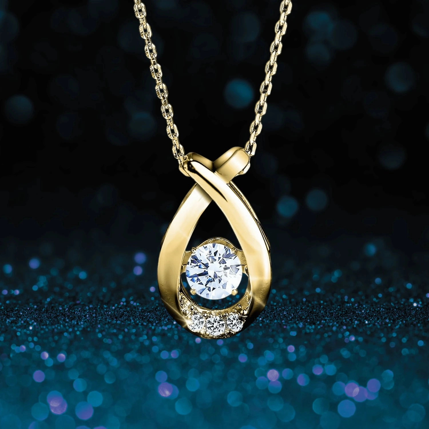 'Dancing' Jewelry Gold Pendant