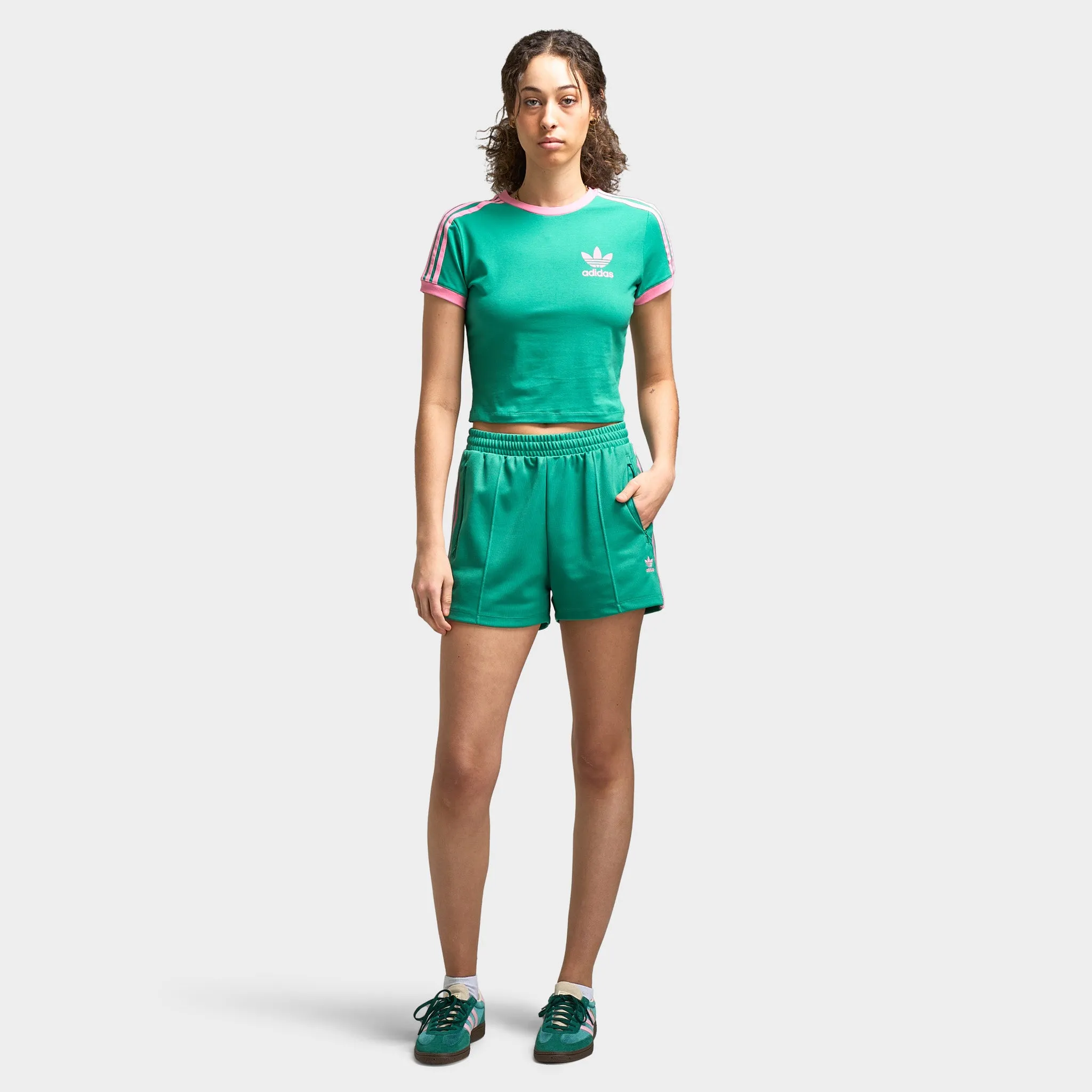 Adidas Adidas Women's Classic Shorts Semi Court Green / Bliss Pink