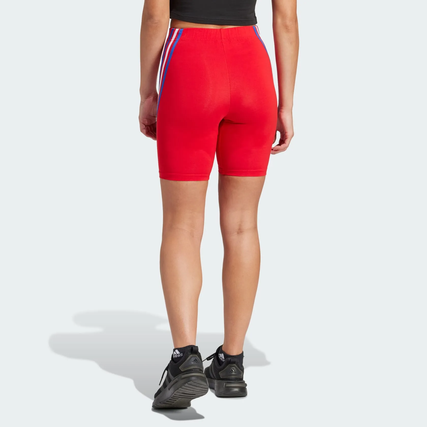 adidas Future Icons 3-Stripes Women's Biker Shorts - Better Scarlet Adidas Clothing