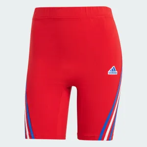 adidas Future Icons 3-Stripes Women's Biker Shorts - Better Scarlet Adidas Clothing
