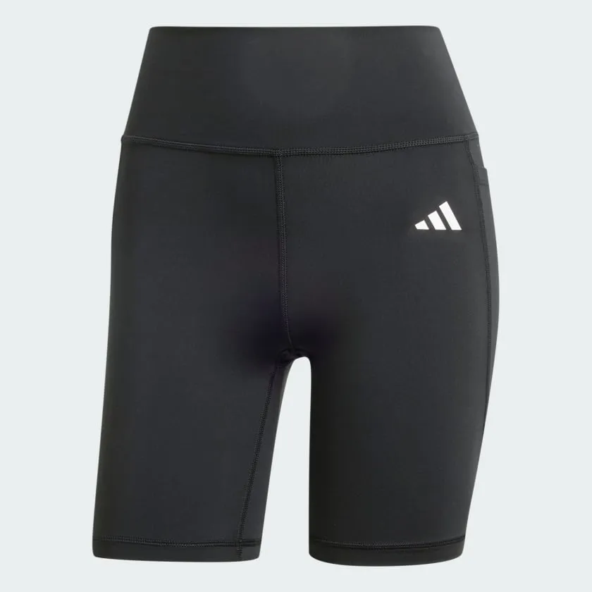 ADIDAS WOMEN'S OPTIME ESSENTIALS POCKET 7' BLACK SHORT LEGGINGS
