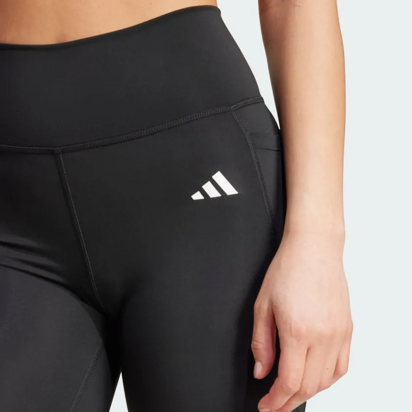 ADIDAS WOMEN'S OPTIME ESSENTIALS POCKET 7' BLACK SHORT LEGGINGS