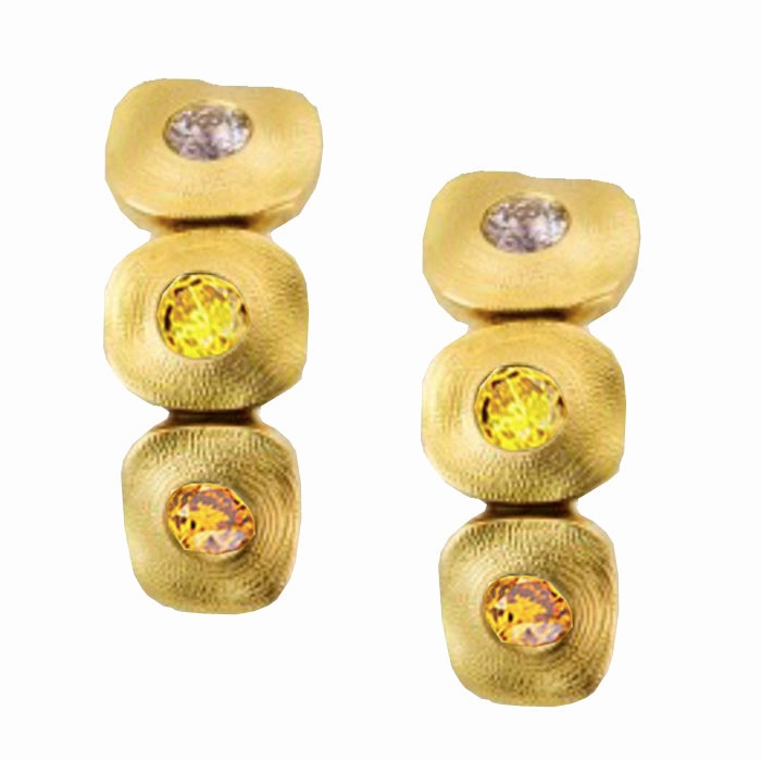 Alex Sepkus Dancing Squares Huggy Earrings - E-232DC