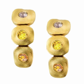 Alex Sepkus Dancing Squares Huggy Earrings - E-232DC