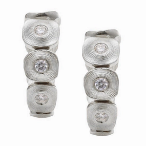 Alex Sepkus Dancing Squares Huggy Earrings - E-232ZD