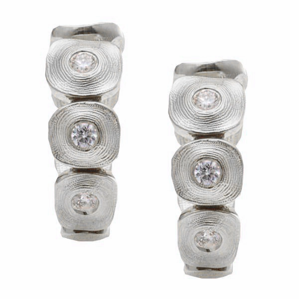 Alex Sepkus Dancing Squares Huggy Earrings - E-232ZD