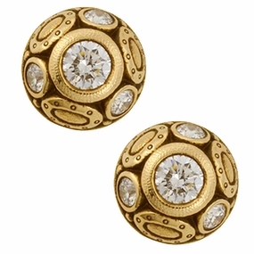 Alex Sepkus Oval Work Earrings - E-69D