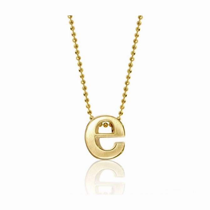 Alex Woo Little Autograph Pendant in Yellow Gold 14k