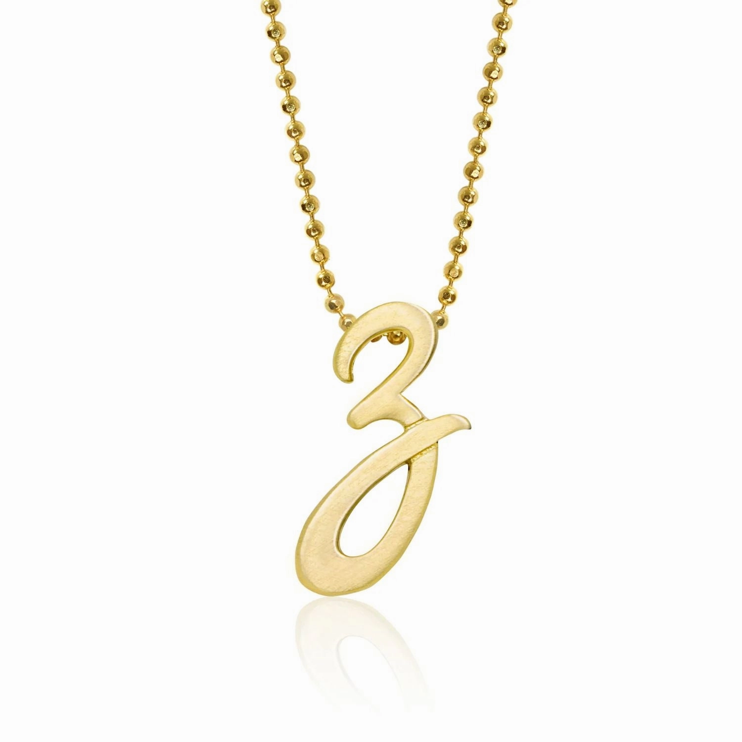 Alex Woo Little Autograph Pendant in Yellow Gold 14k