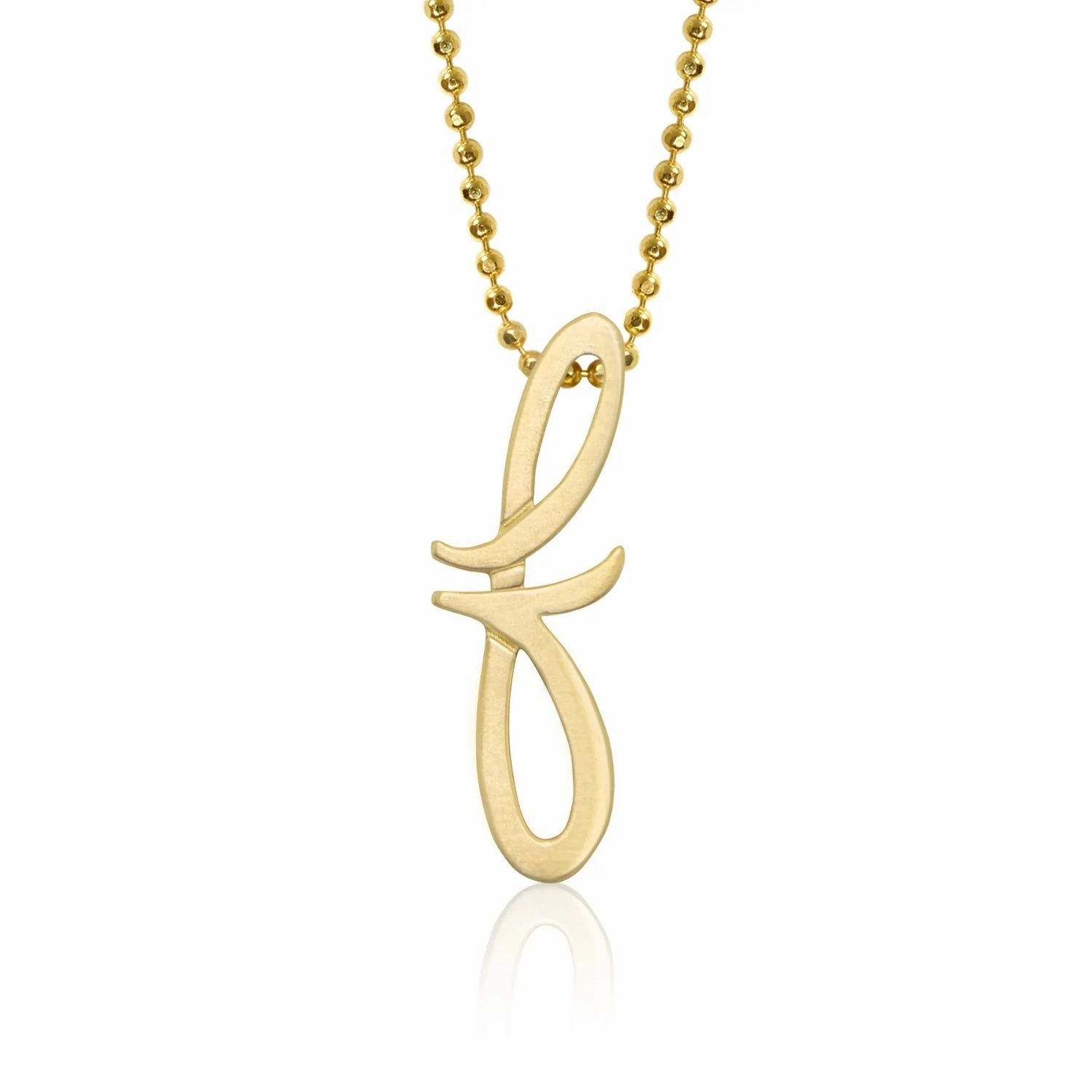 Alex Woo Little Autograph Pendant in Yellow Gold 14k
