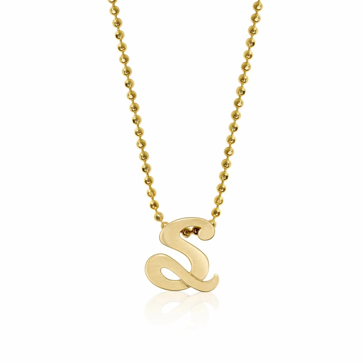 Alex Woo Little Autograph Pendant in Yellow Gold 14k