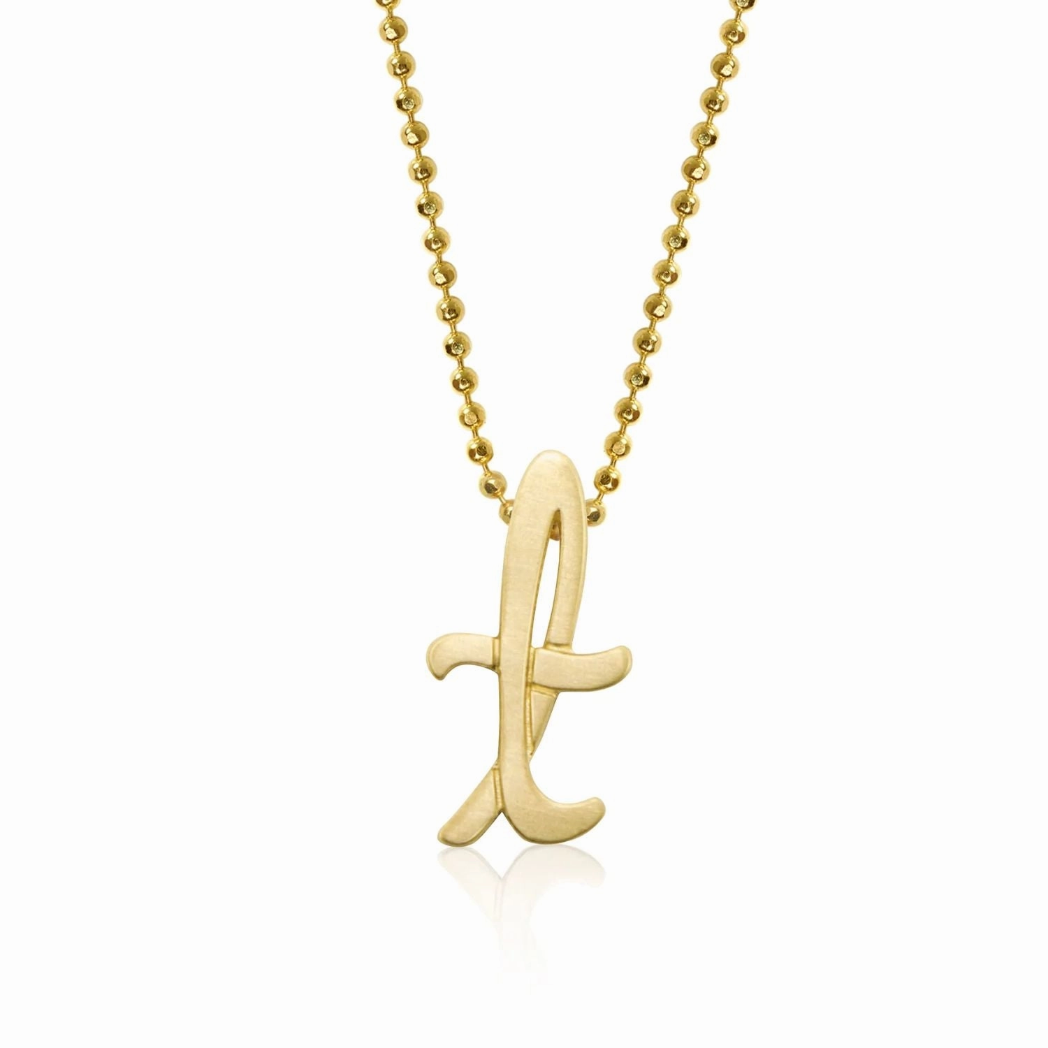 Alex Woo Little Autograph Pendant in Yellow Gold 14k