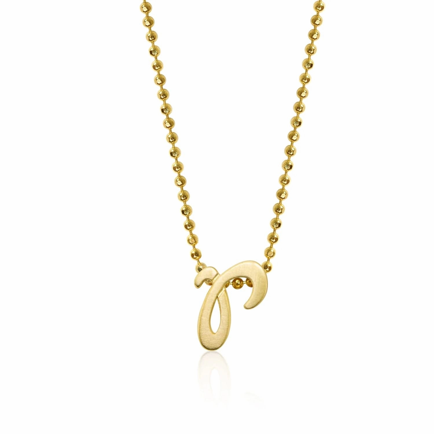 Alex Woo Little Autograph Pendant in Yellow Gold 14k