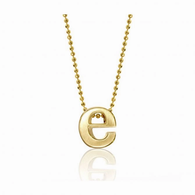 Alex Woo Little Autograph Pendant in Yellow Gold 14k