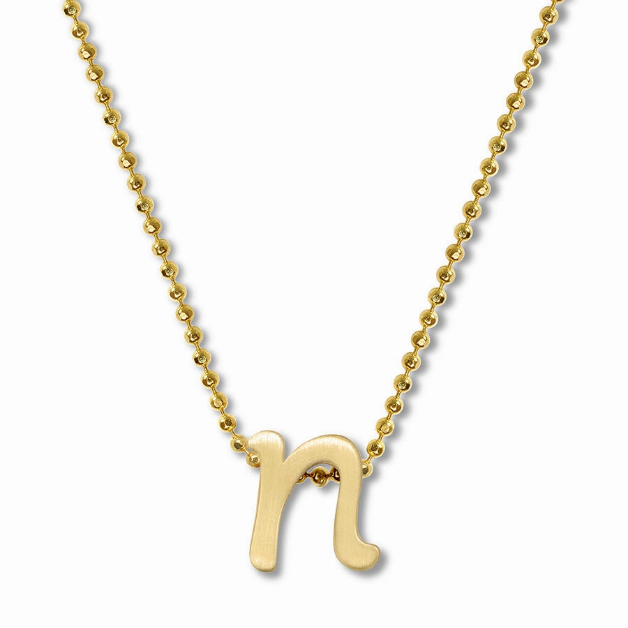 Alex Woo Little Autograph Pendant in Yellow Gold 14k
